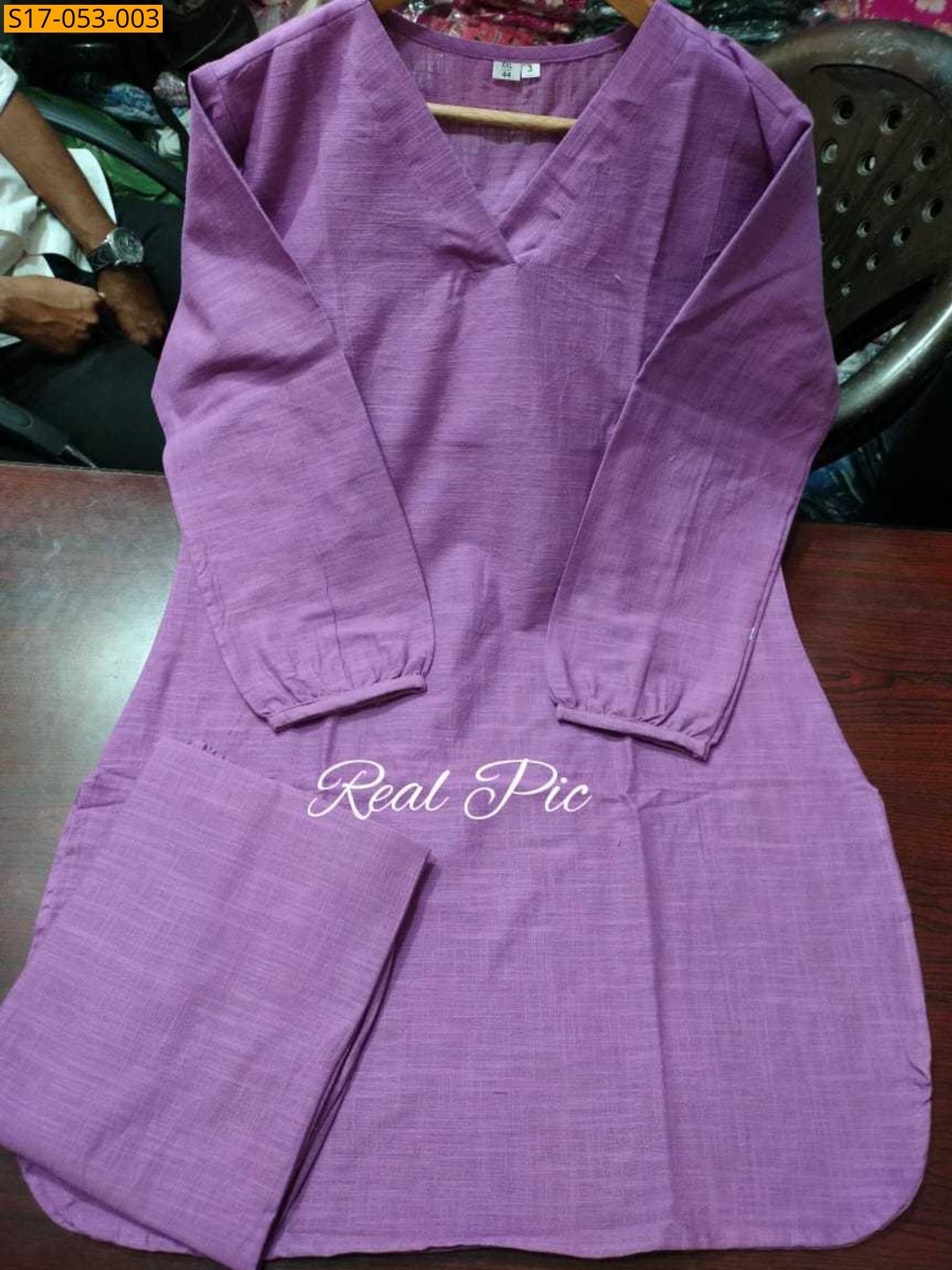 Lavender Pure cotton office wear co-rds set