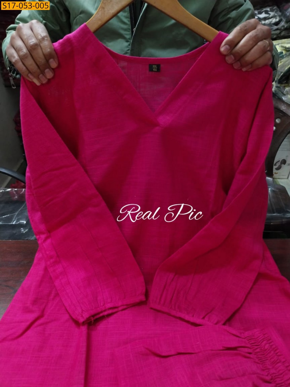 Pink Pure cotton office wear co-rds set