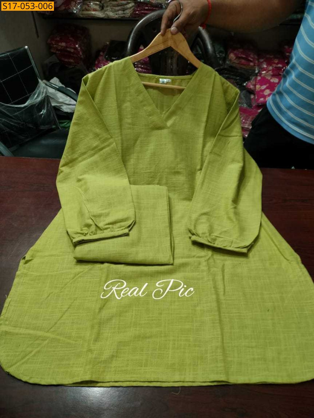 Green Pure cotton office wear co-rds set