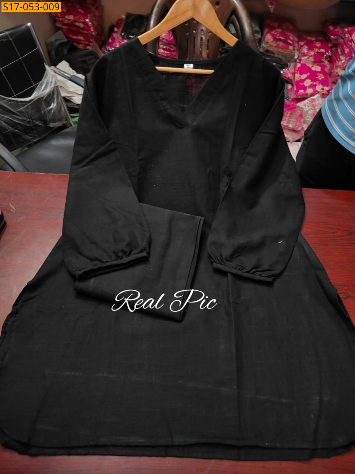 Black Pure cotton office wear co-rds set