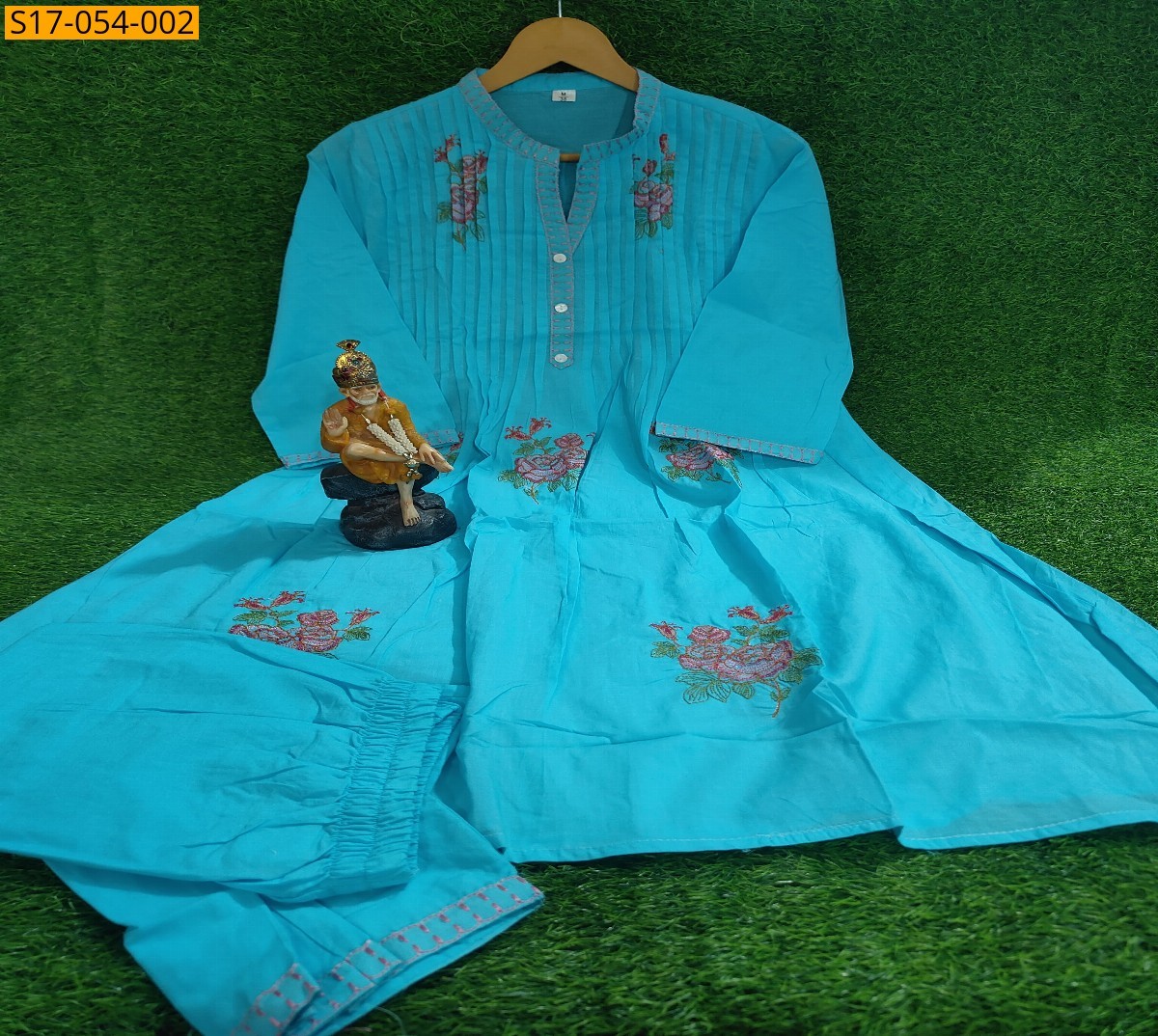 Sky Blue Cotton printed co-ord set