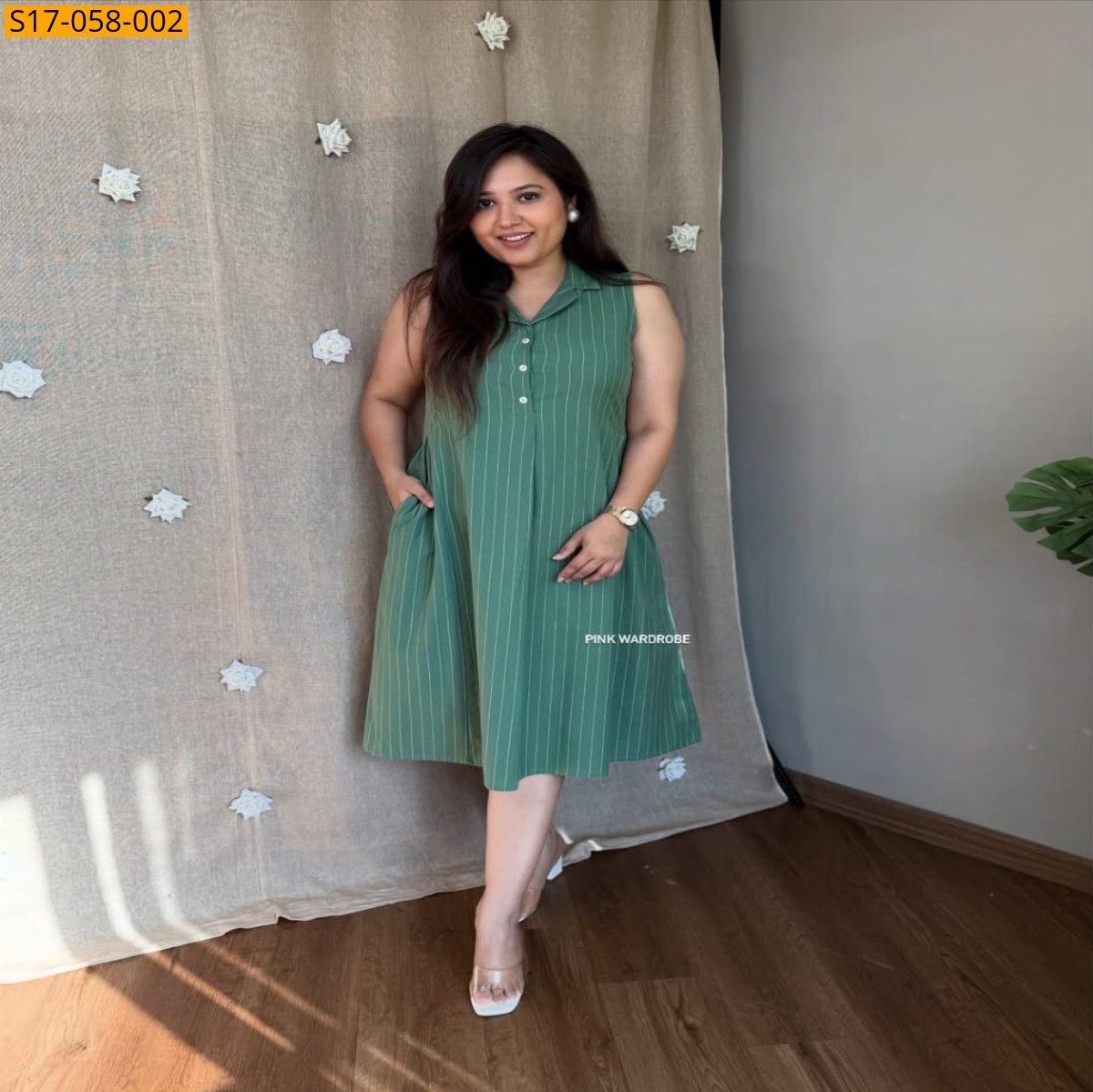 Green Cotton handwoven kurti