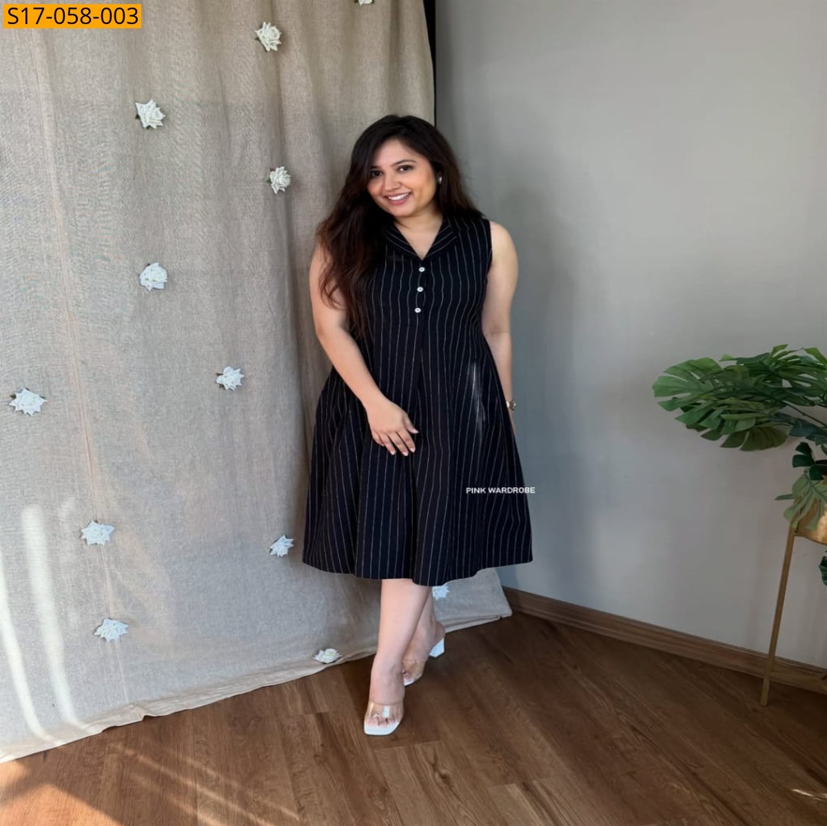 Black Cotton handwoven kurti