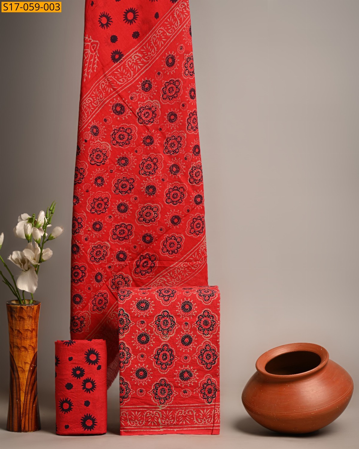 Maroon Printed cotton suits
