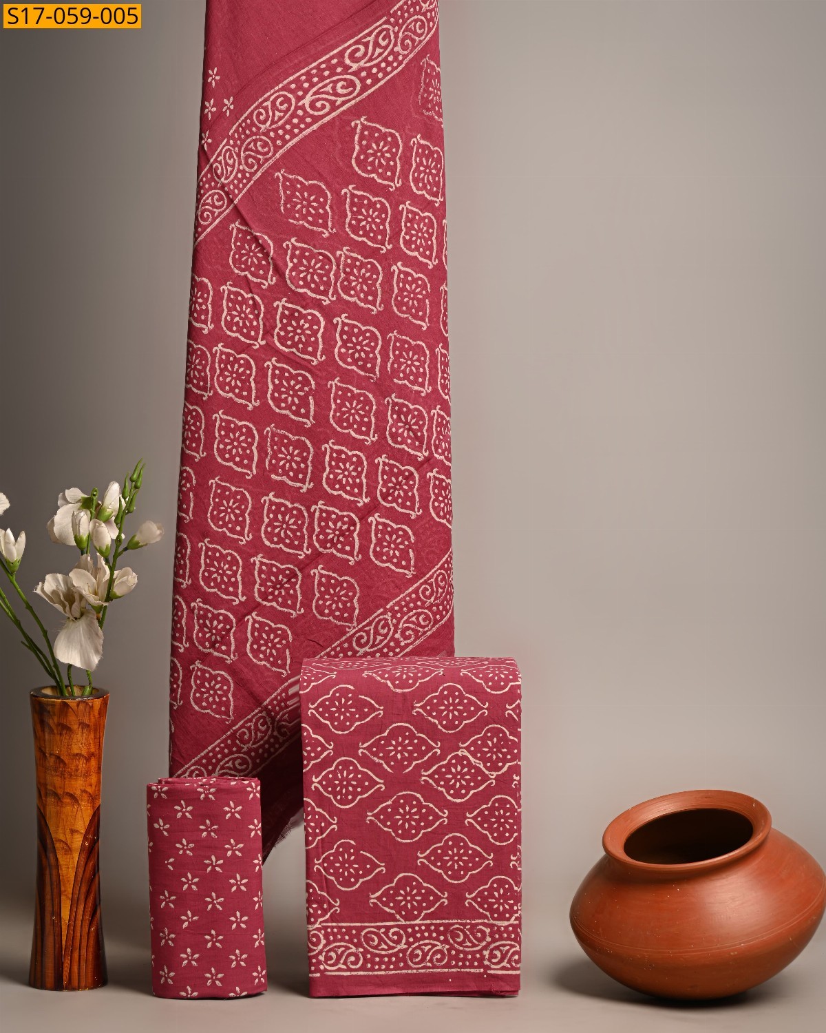 Maroon Printed cotton suits