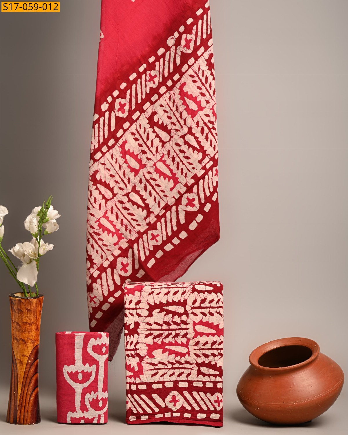 Red Printed cotton suits