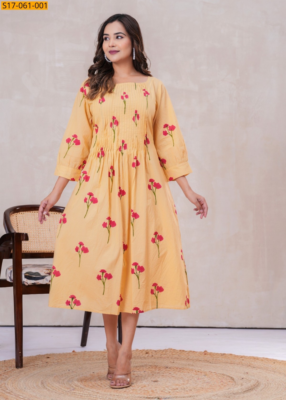 Sandal Cotton handwoven kurti
