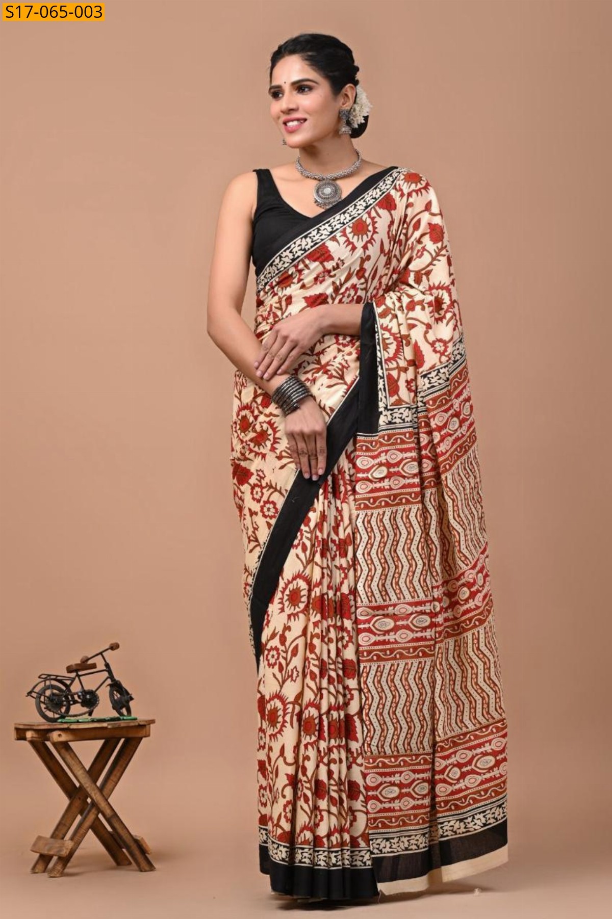 Brown Mulmul cotton sarees 