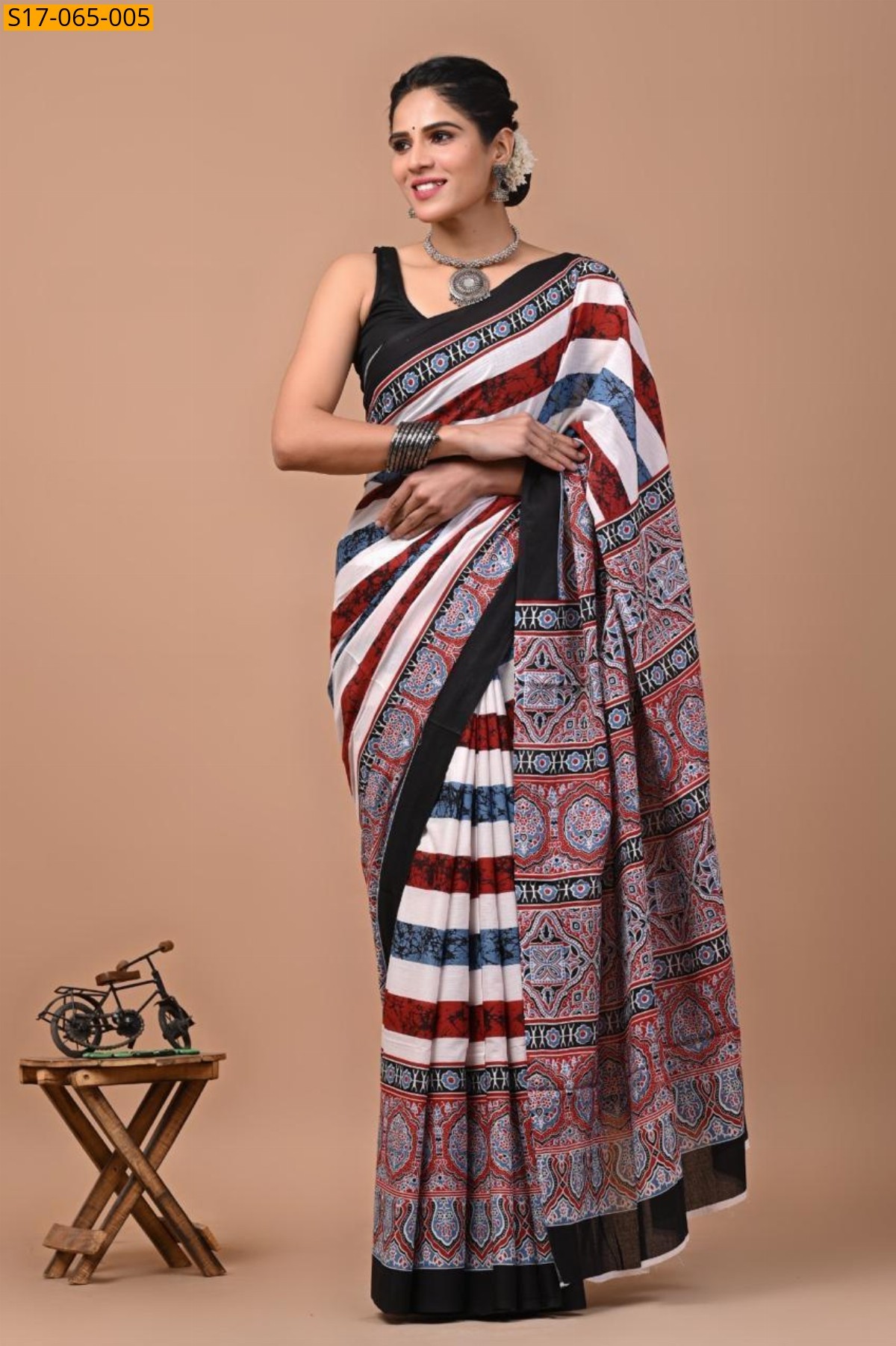 Sandal Mulmul cotton sarees 