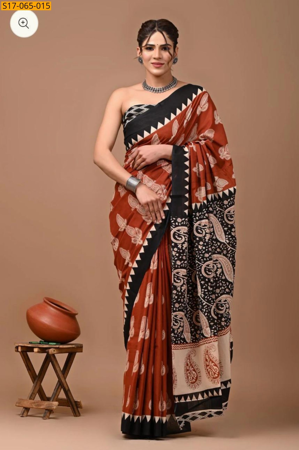 Brown Mulmul cotton sarees 
