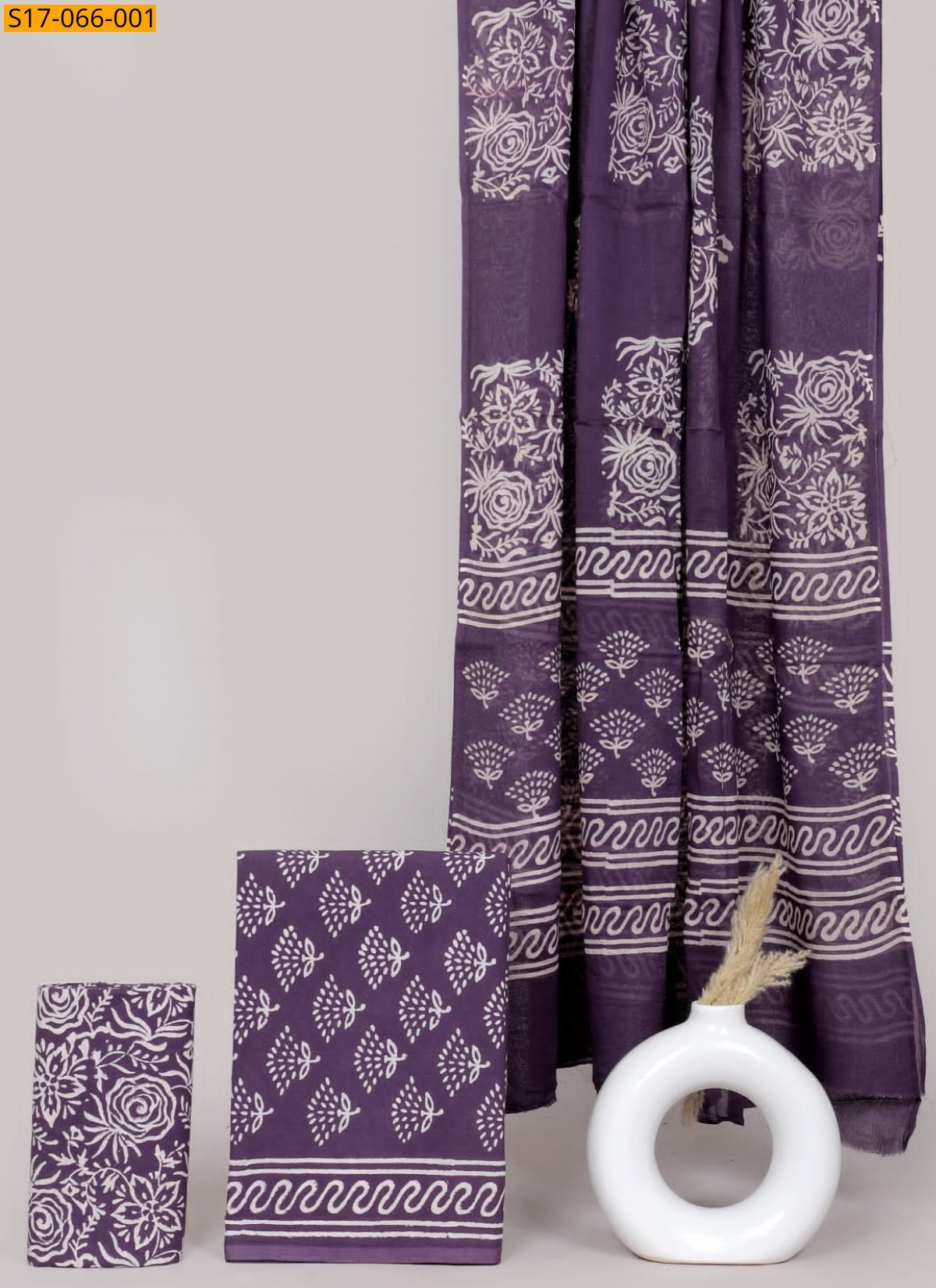 Cotton mulmul handblock printed set