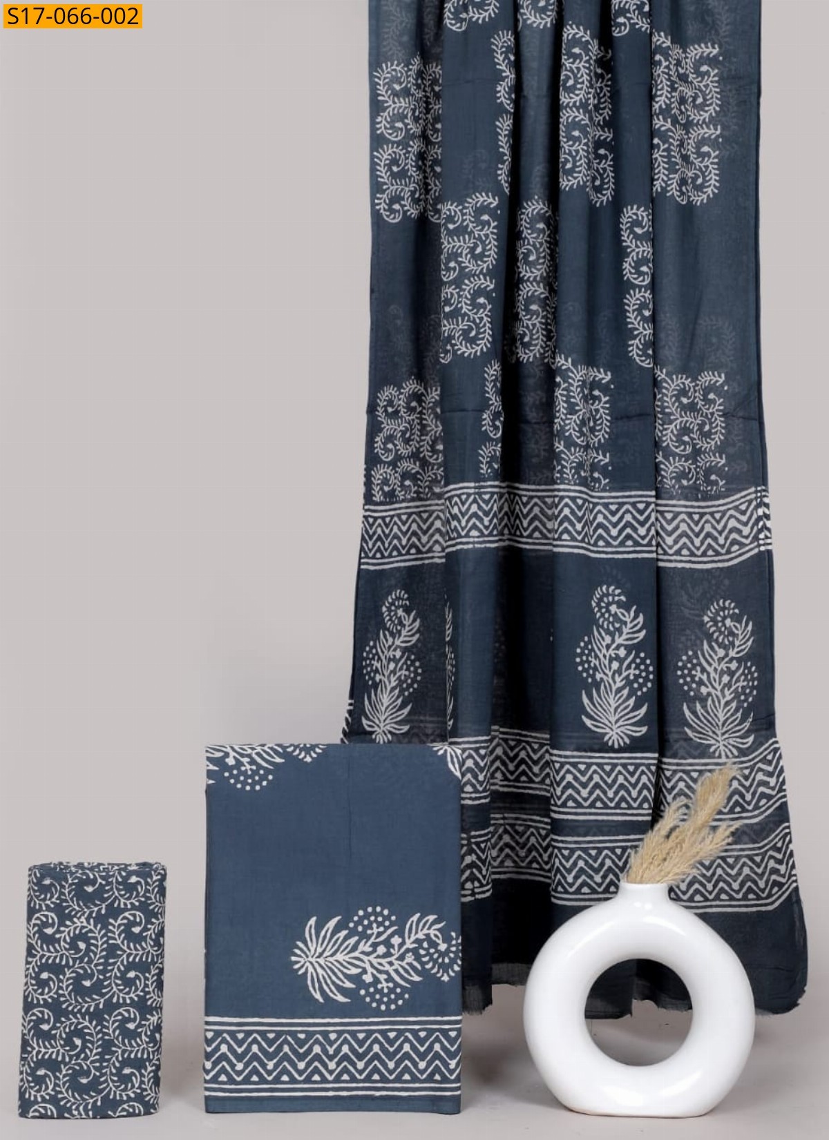 Cotton mulmul handblock printed set