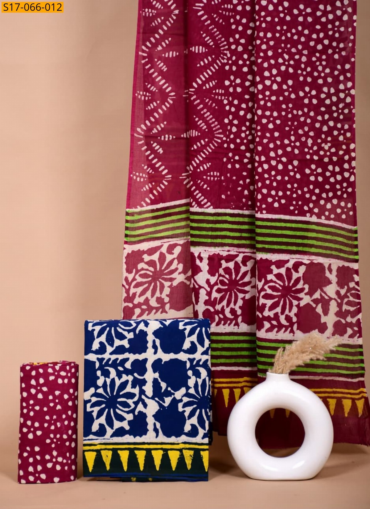 Cotton mulmul handblock printed set