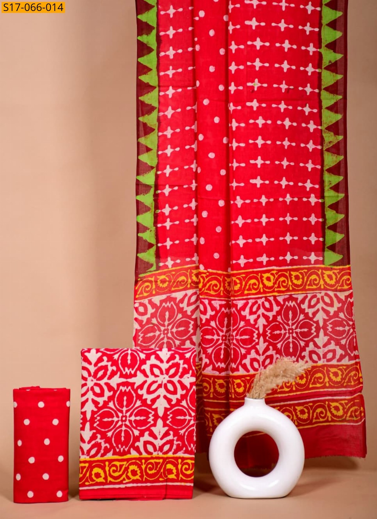 Cotton mulmul handblock printed set