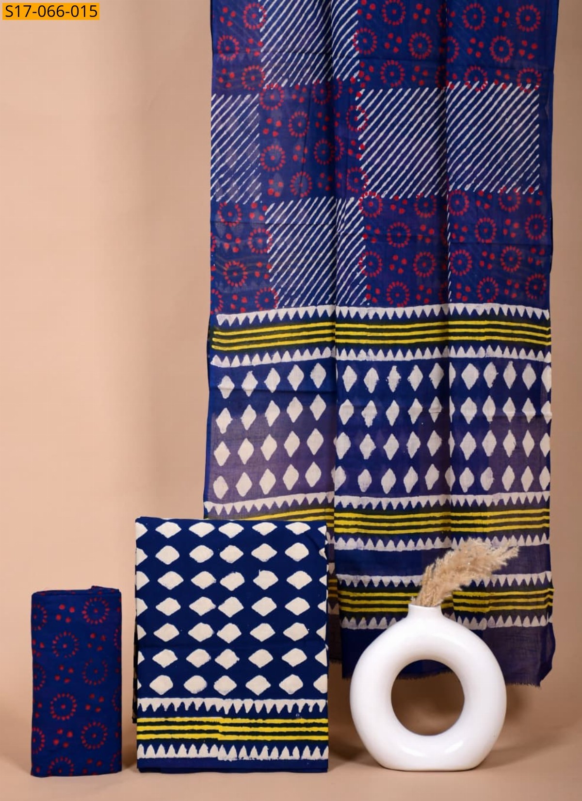 Cotton mulmul handblock printed set