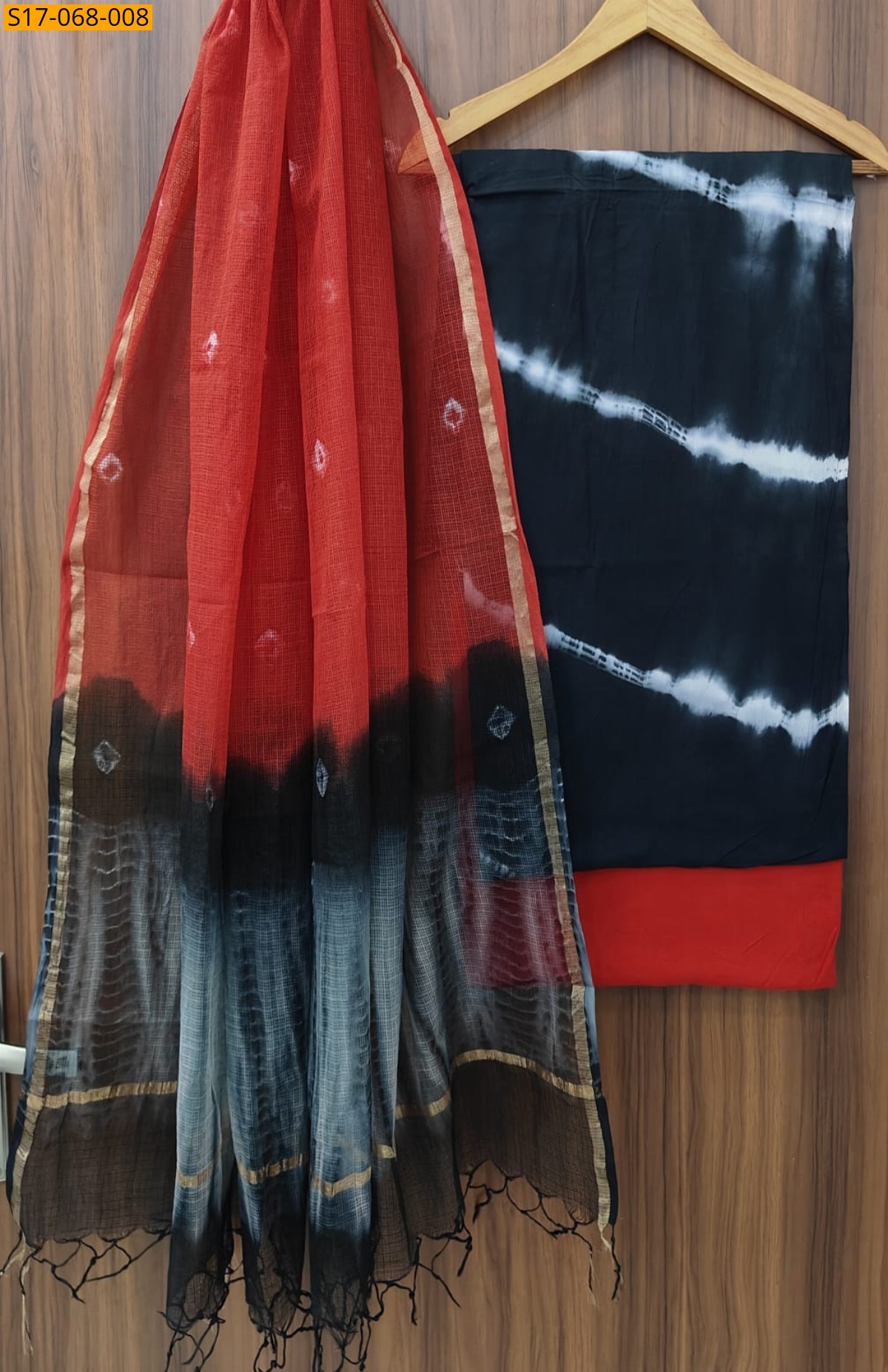 Black Cotton  handblock printed set
