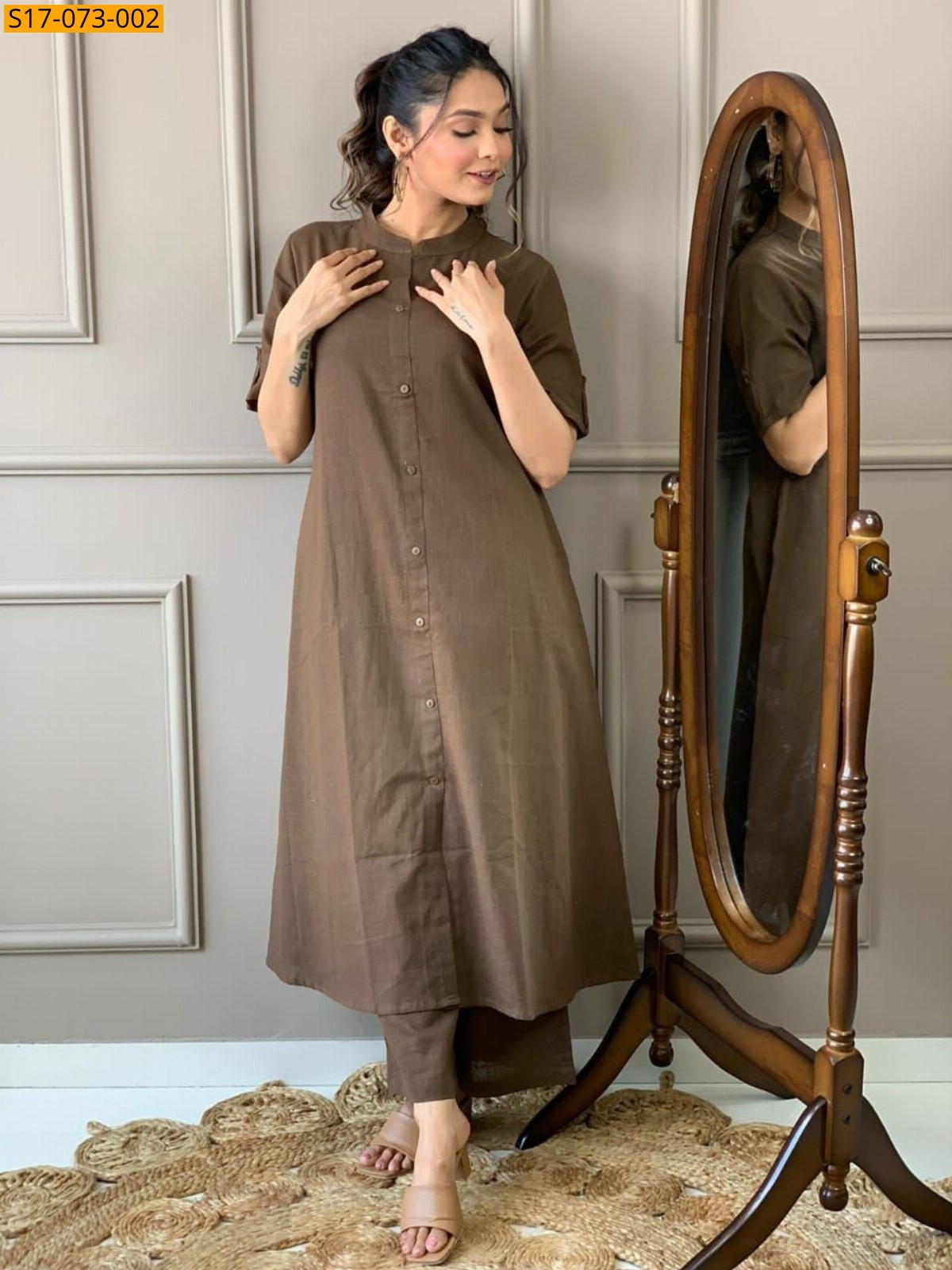 Fancy kurti palazzo cotton set