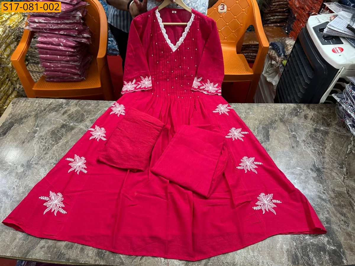 Pink Fancy Cotton Kurti  