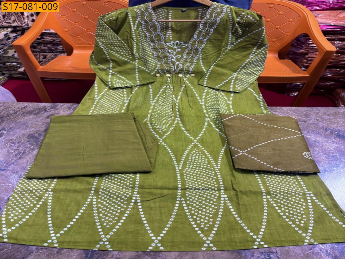 Lite green Fancy Cotton Kurti  