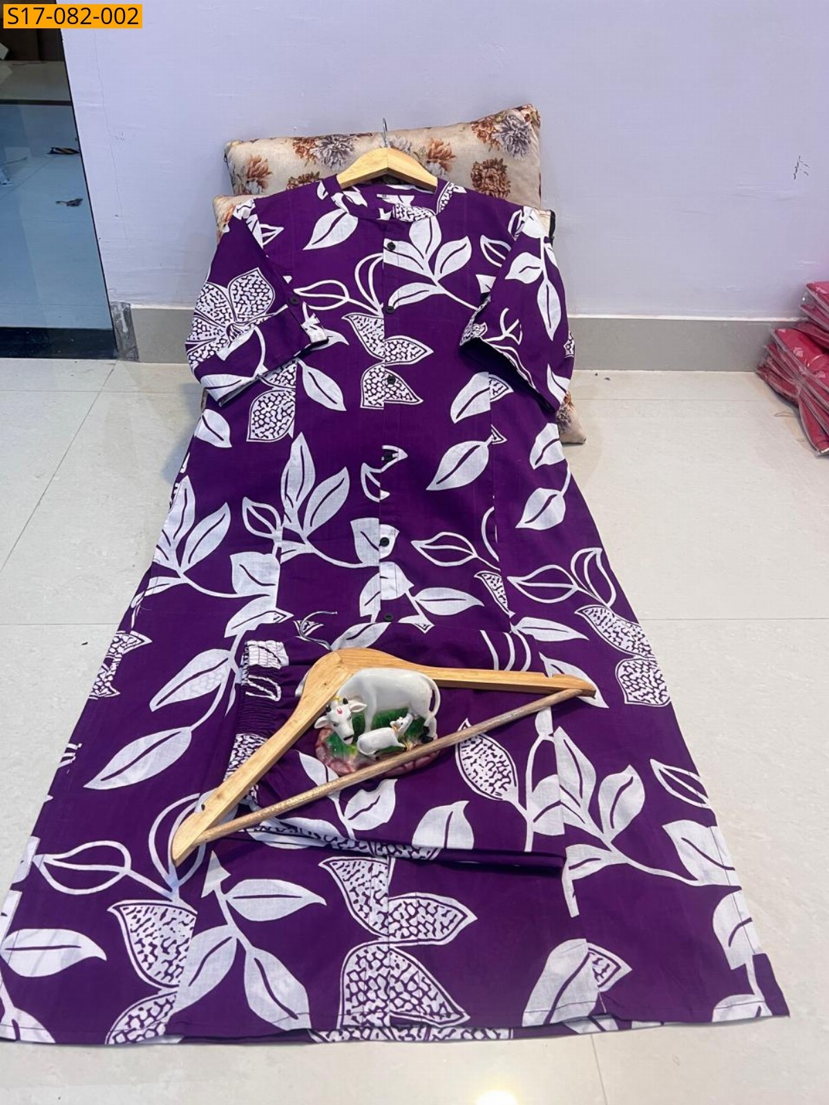 Violet Fancy  cotton kurti Palazza set