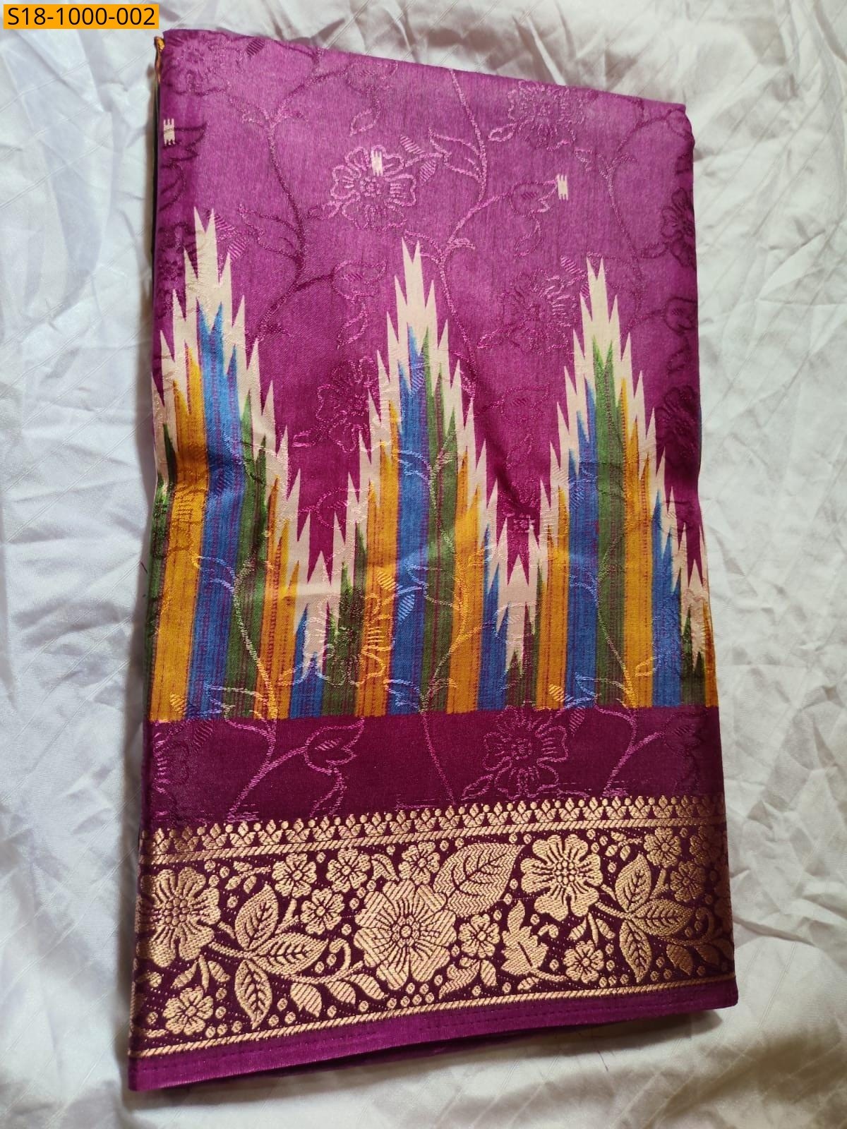 Magenta Fancy Dola Silk Saree