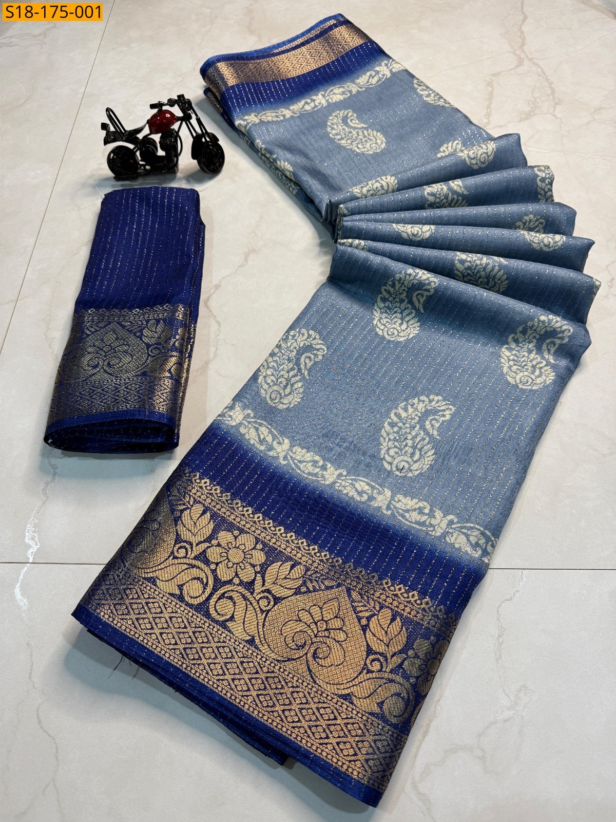 Blue Fancy rekko silk sarees