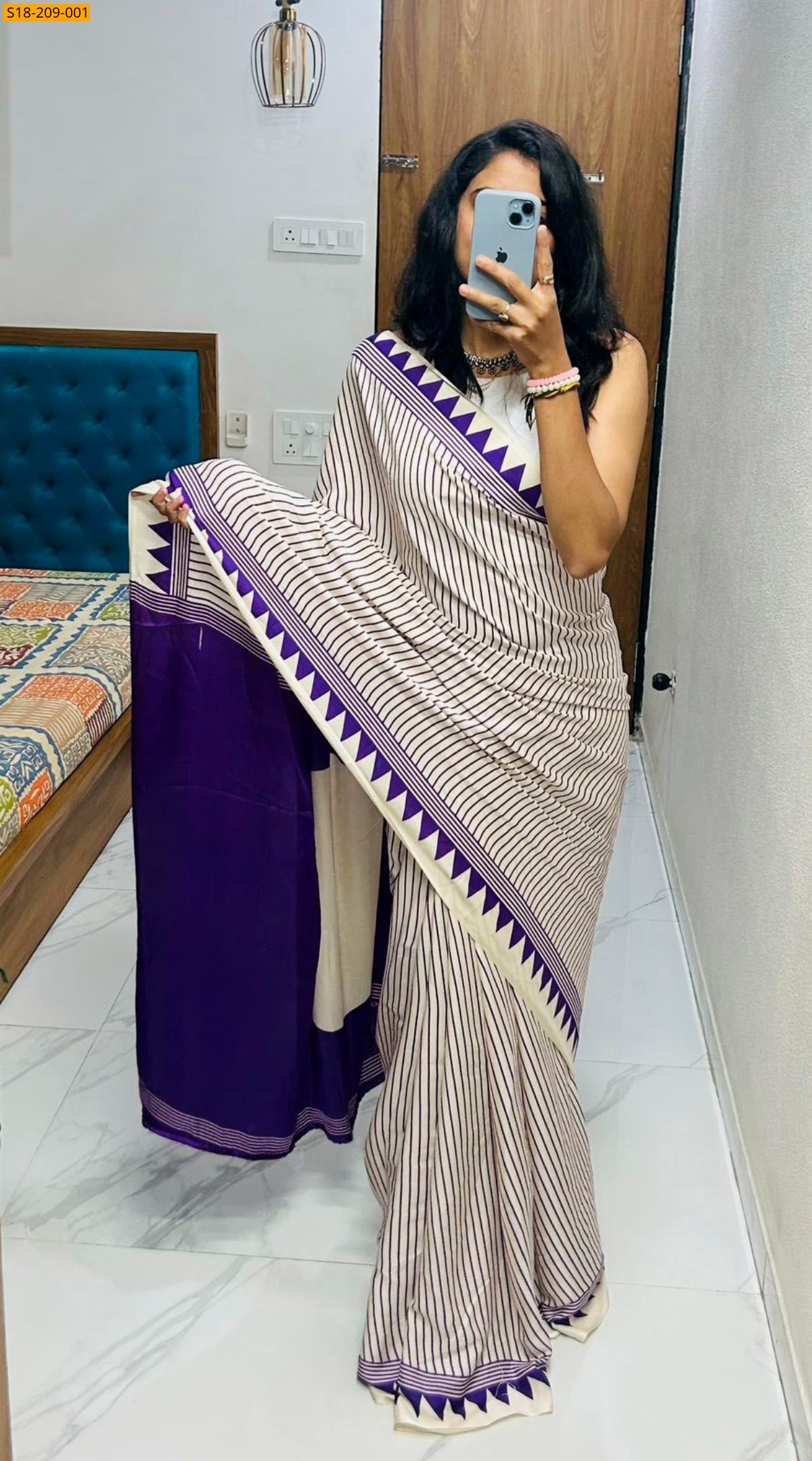 Violet Fancy satin printed sarees 
