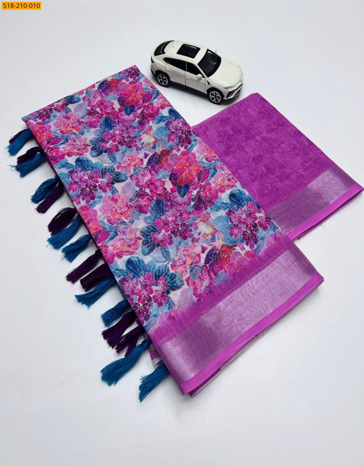 Pink Fancy linen sarees