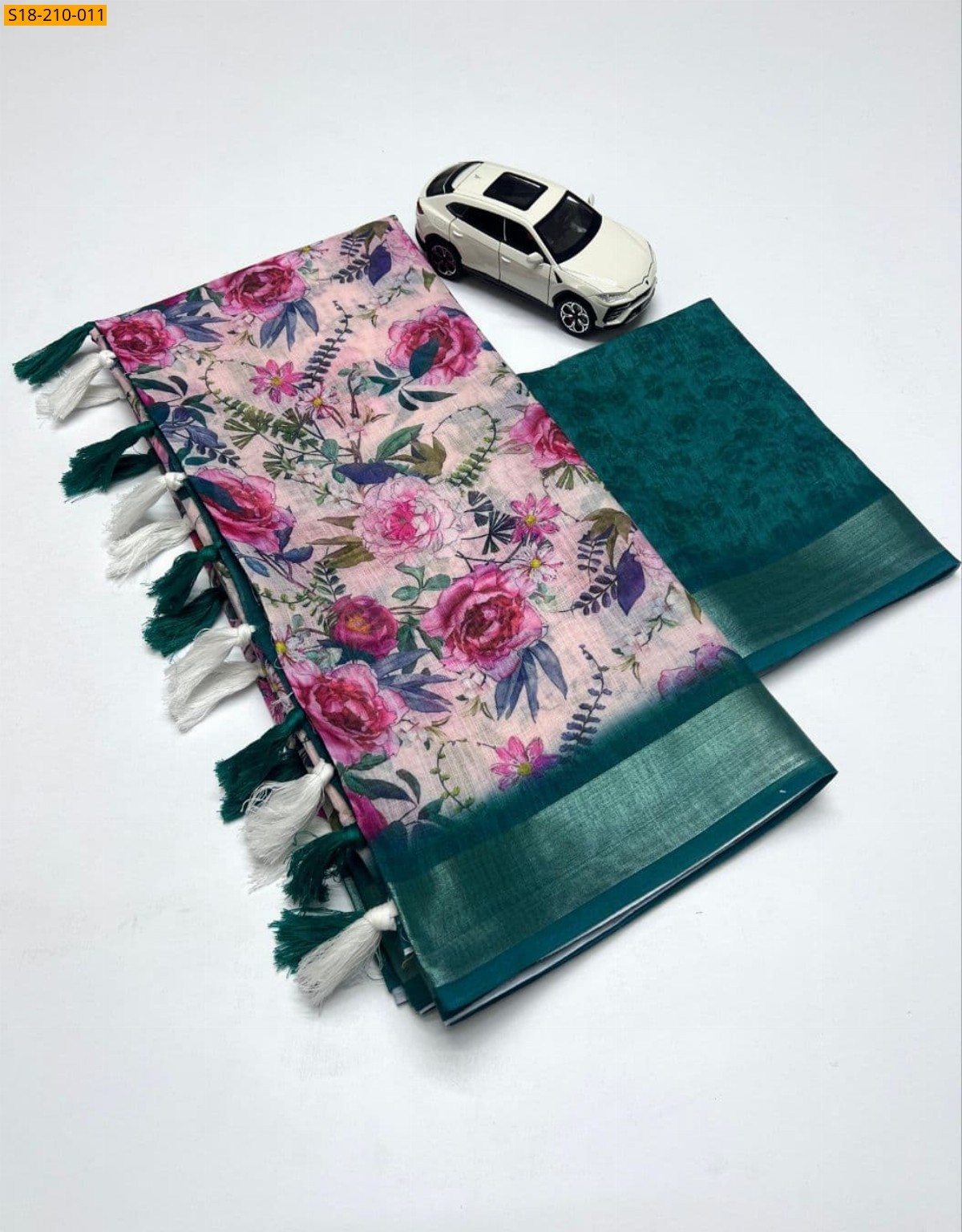 Beige Fancy linen sarees