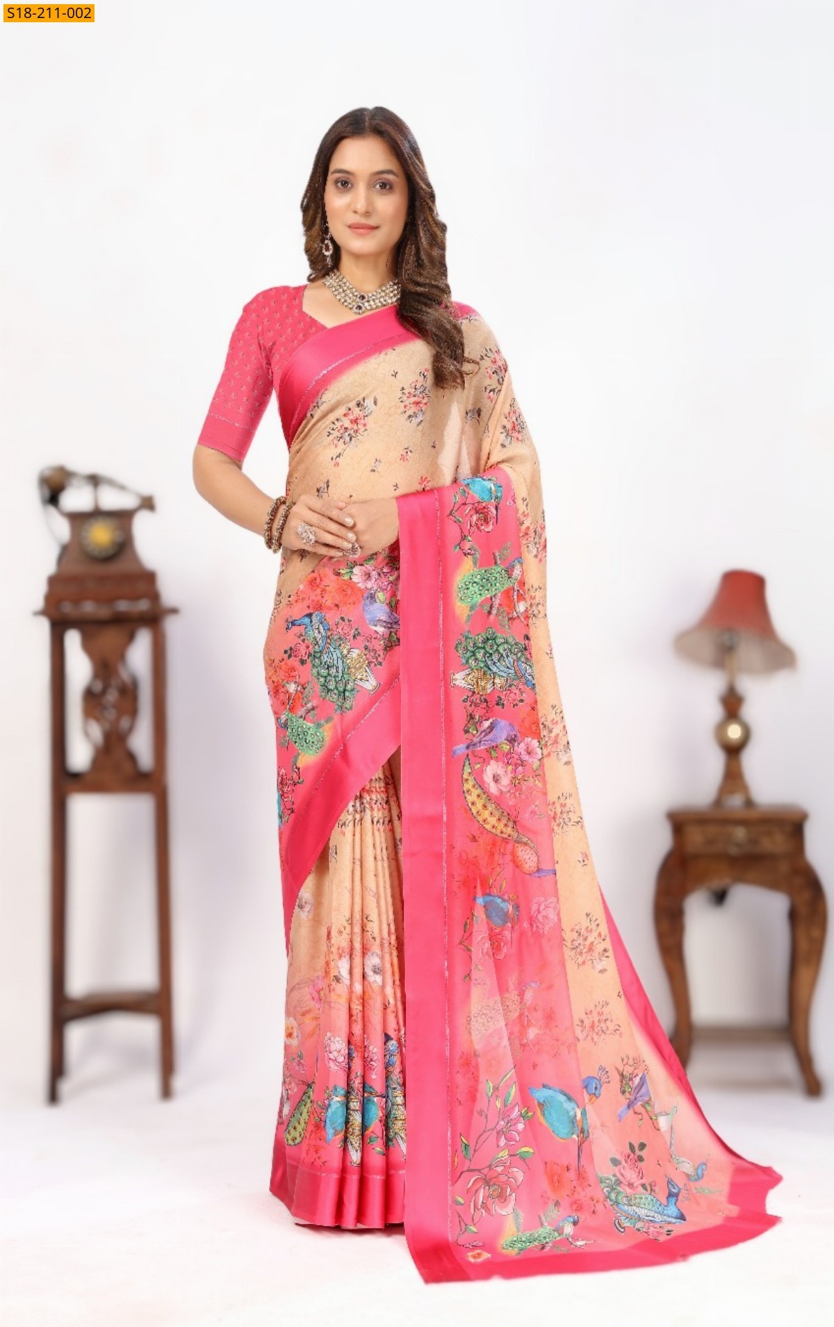 Pink Fancy soft silk sarees