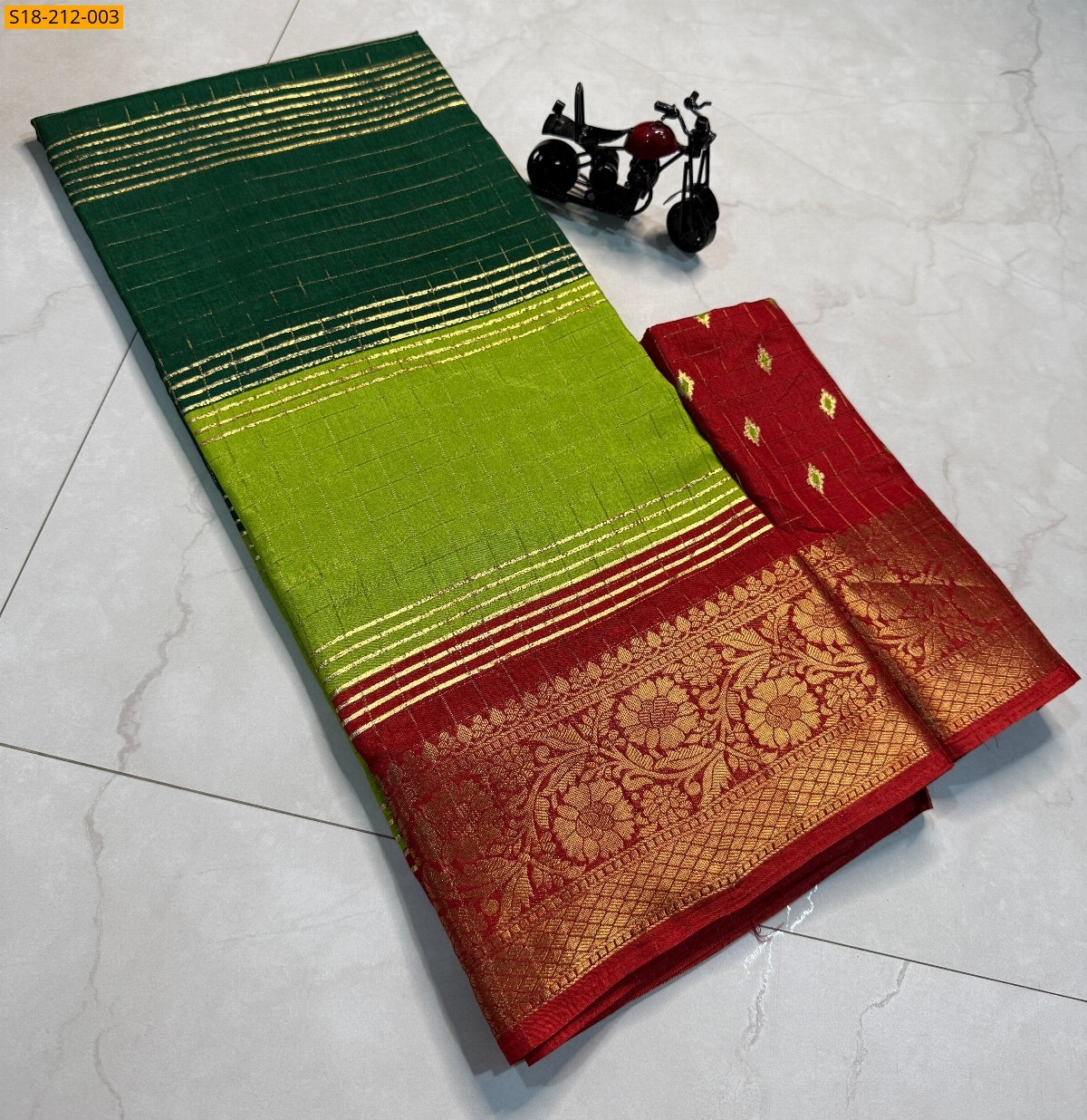 Green Fancy dola silk sarees