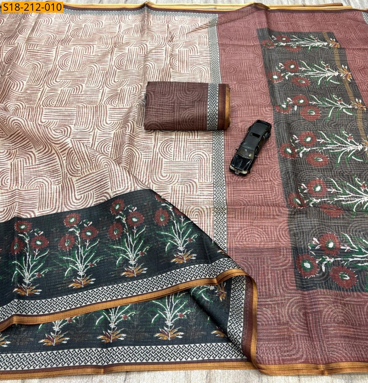 White Fancy Kota Doriya Digital Print Saree
