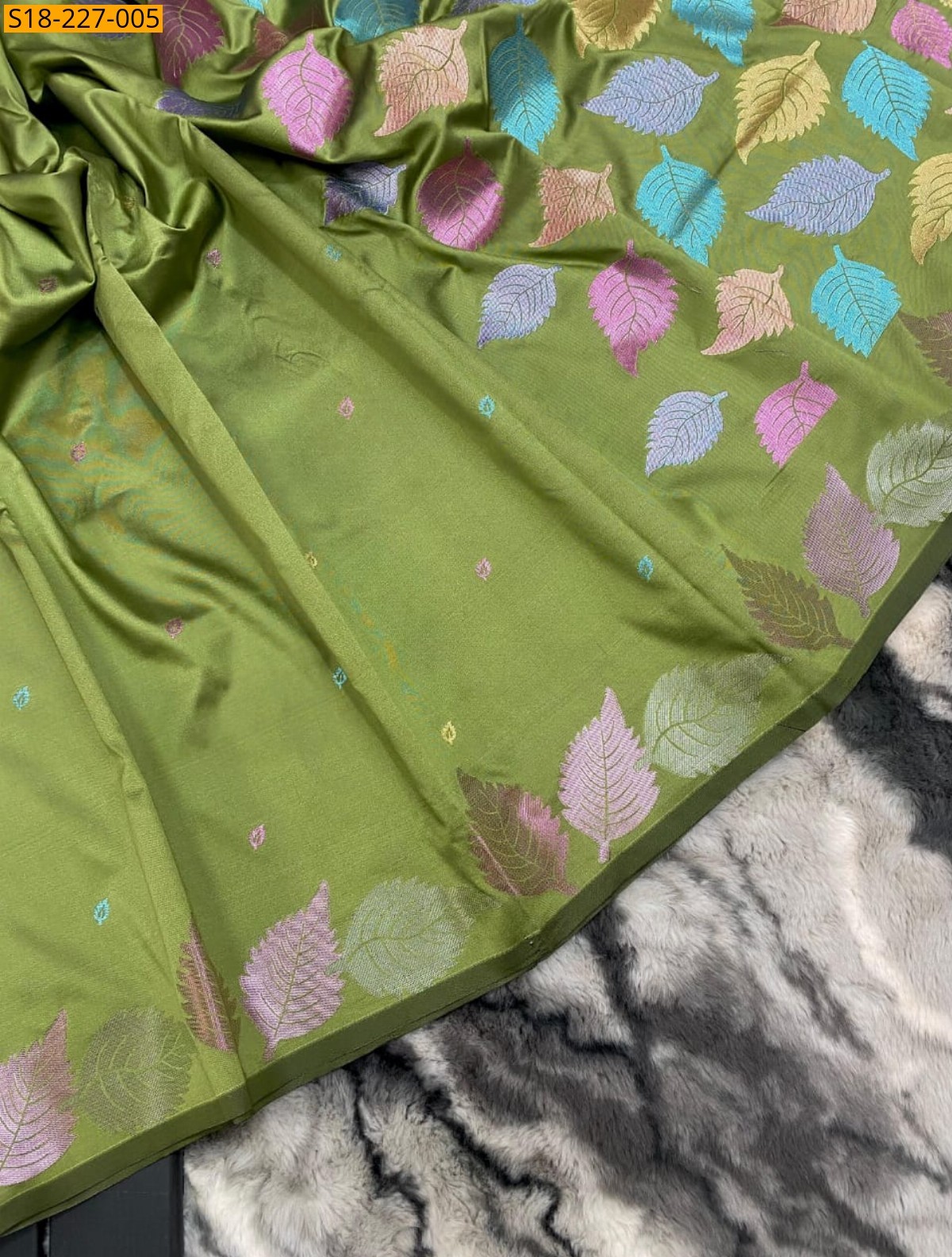 Light Green Fancy Soft Silk Saree