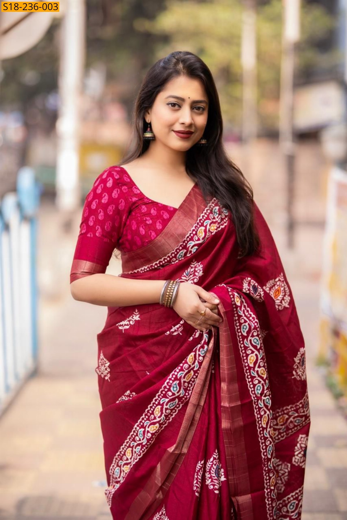 Maroon Fancy silk saree