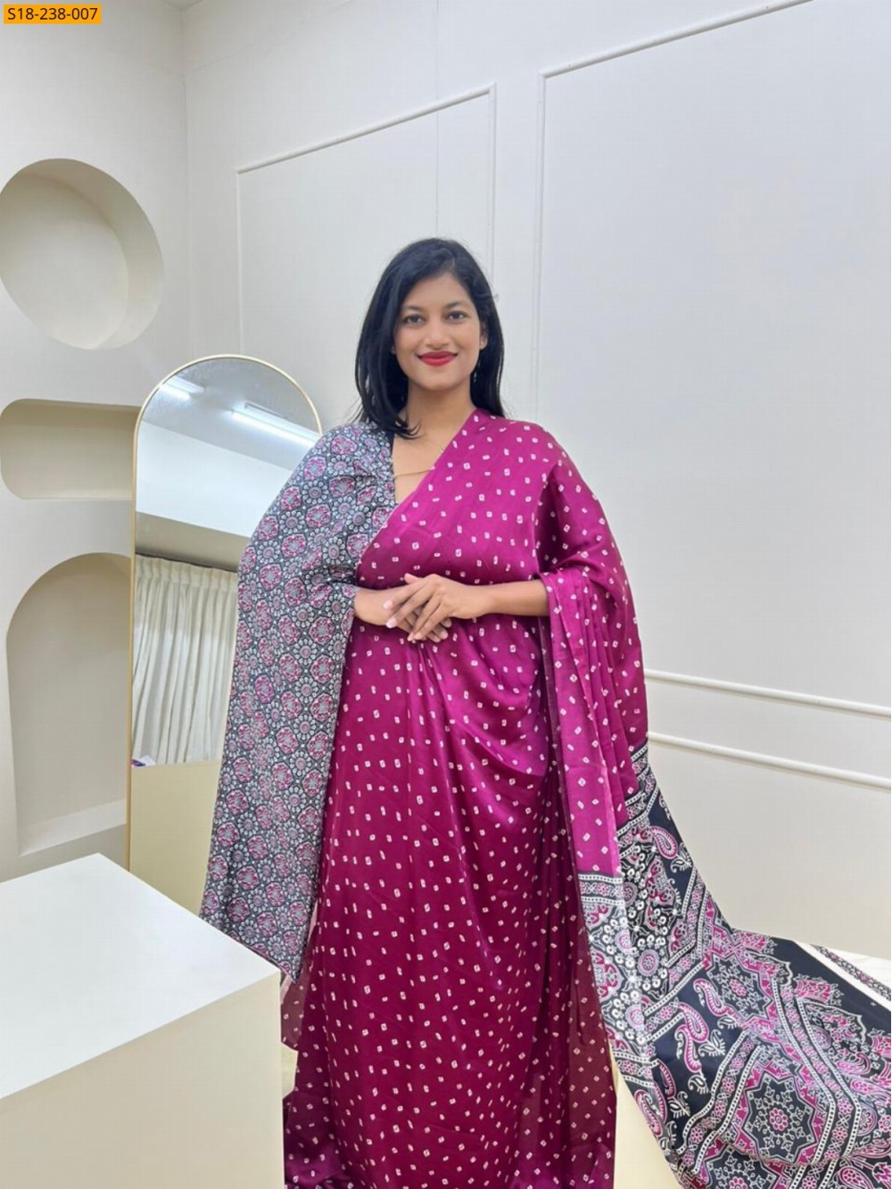 Fancy satin silk saree