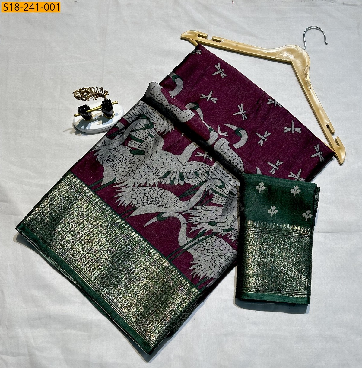 Magenta Fancy mangalgiri silk sarees