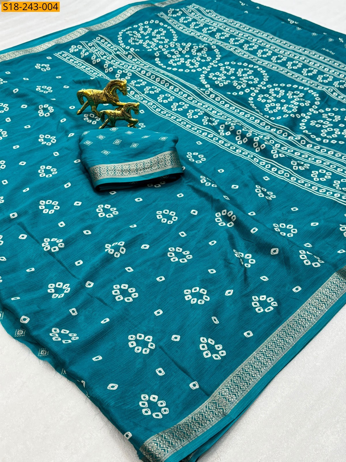 Morpitch Fancy Chinnon Silk Saree