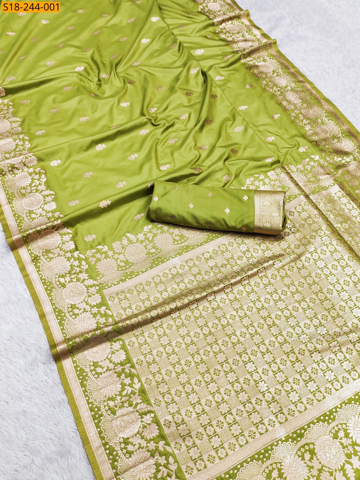 Green Soft And pure Banarasi Fancy silk sarees