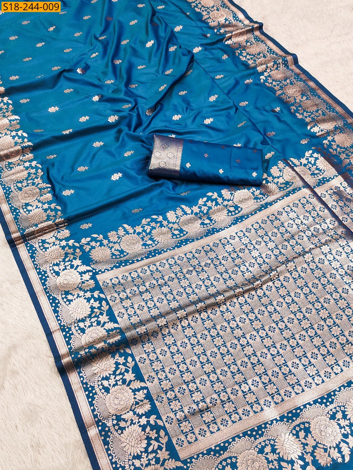 Blue Soft And pure Banarasi Fancy silk sarees