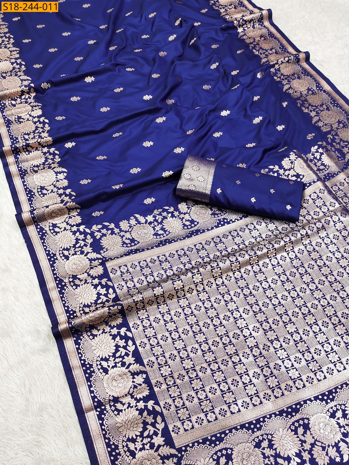 Blue Soft And pure Banarasi Fancy silk sarees
