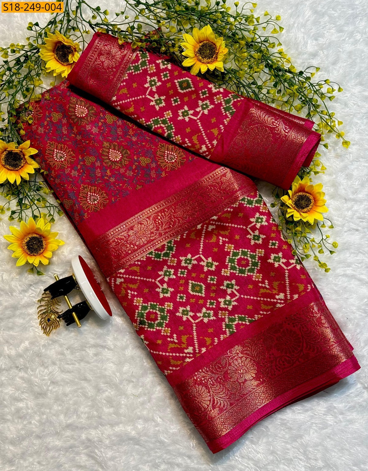 Pink Fancy dola silk saree