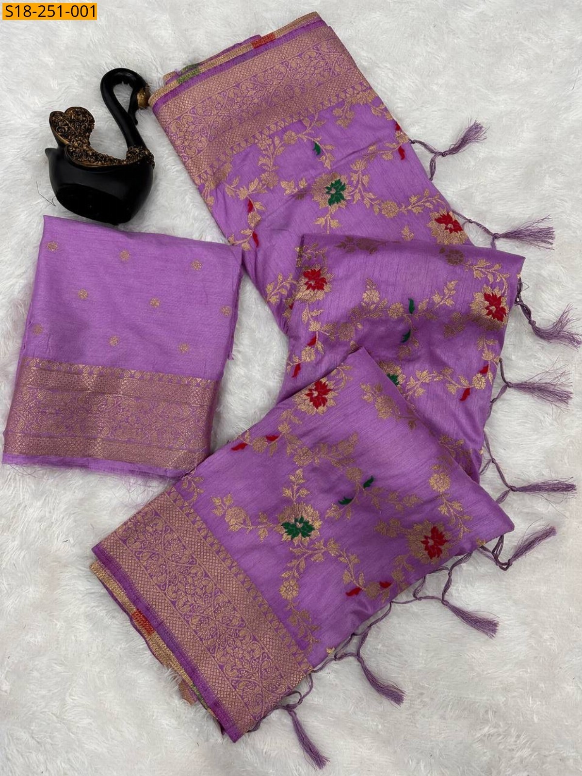 Pink Banarasi khadi georgette saree