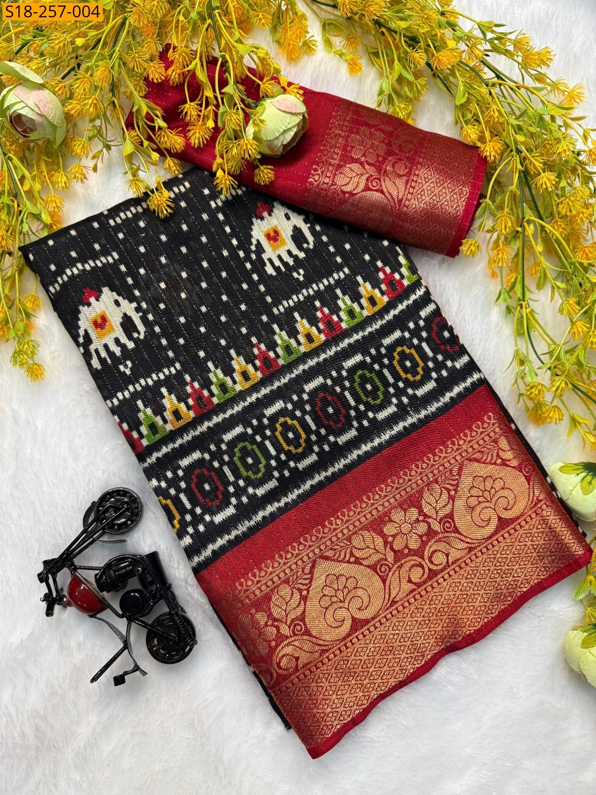 Black Heavy Riko zari sarees