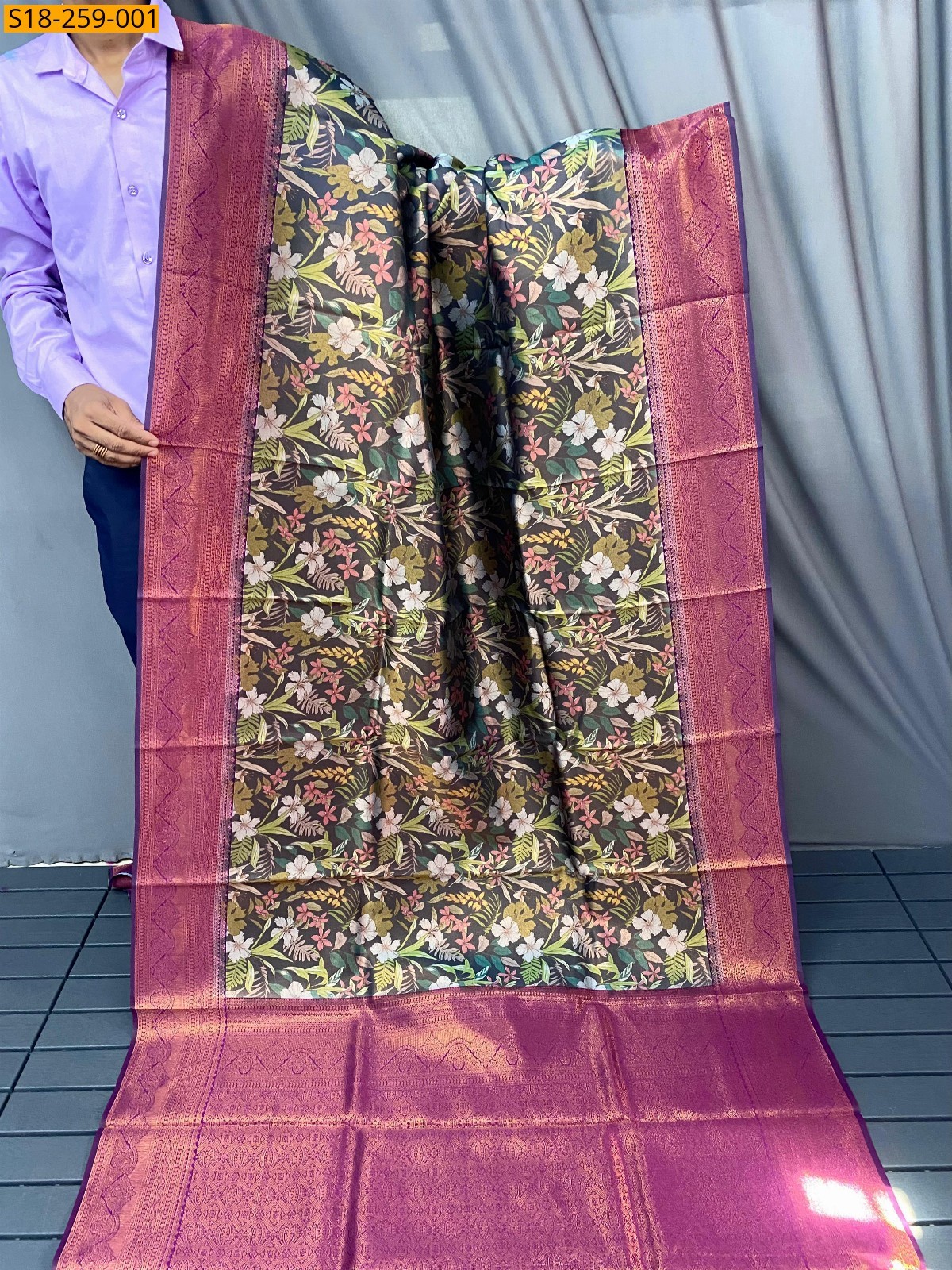 Multi Kanchi pattu silk saree