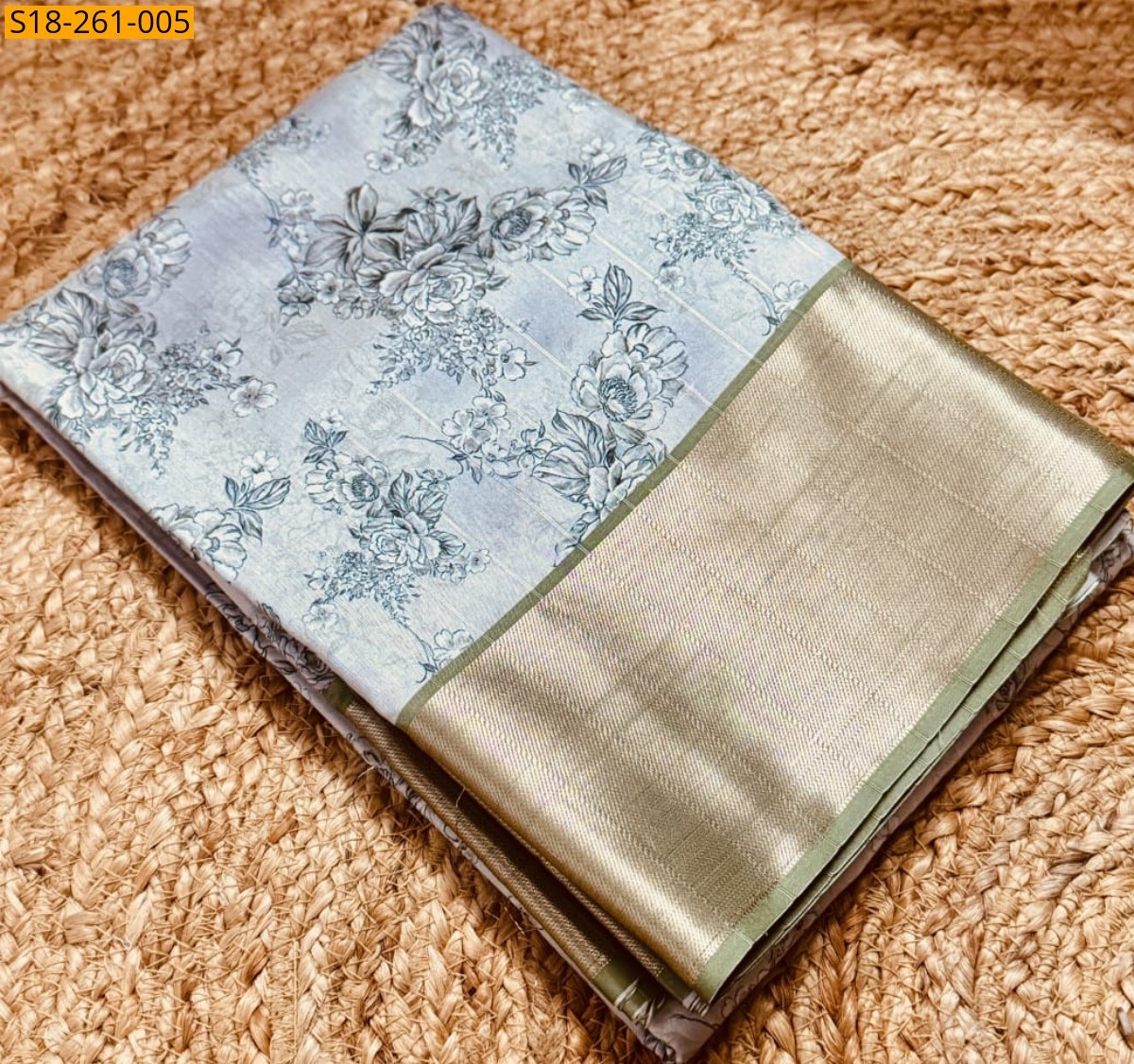 Grey Fancy kotha zari silk sarees