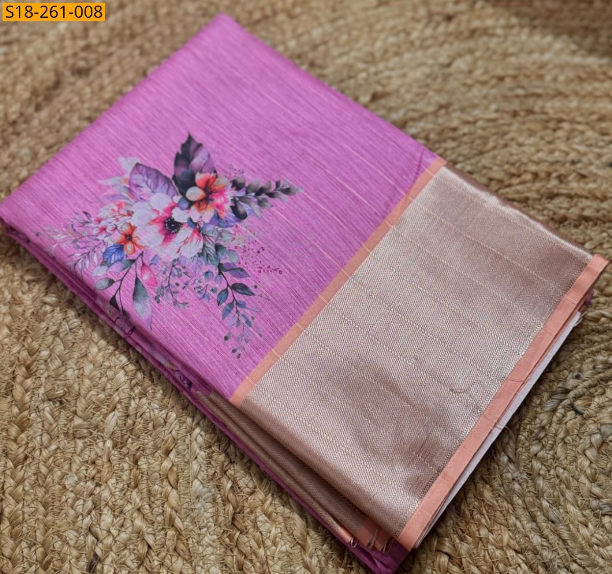 Pink Fancy kotha zari silk sarees