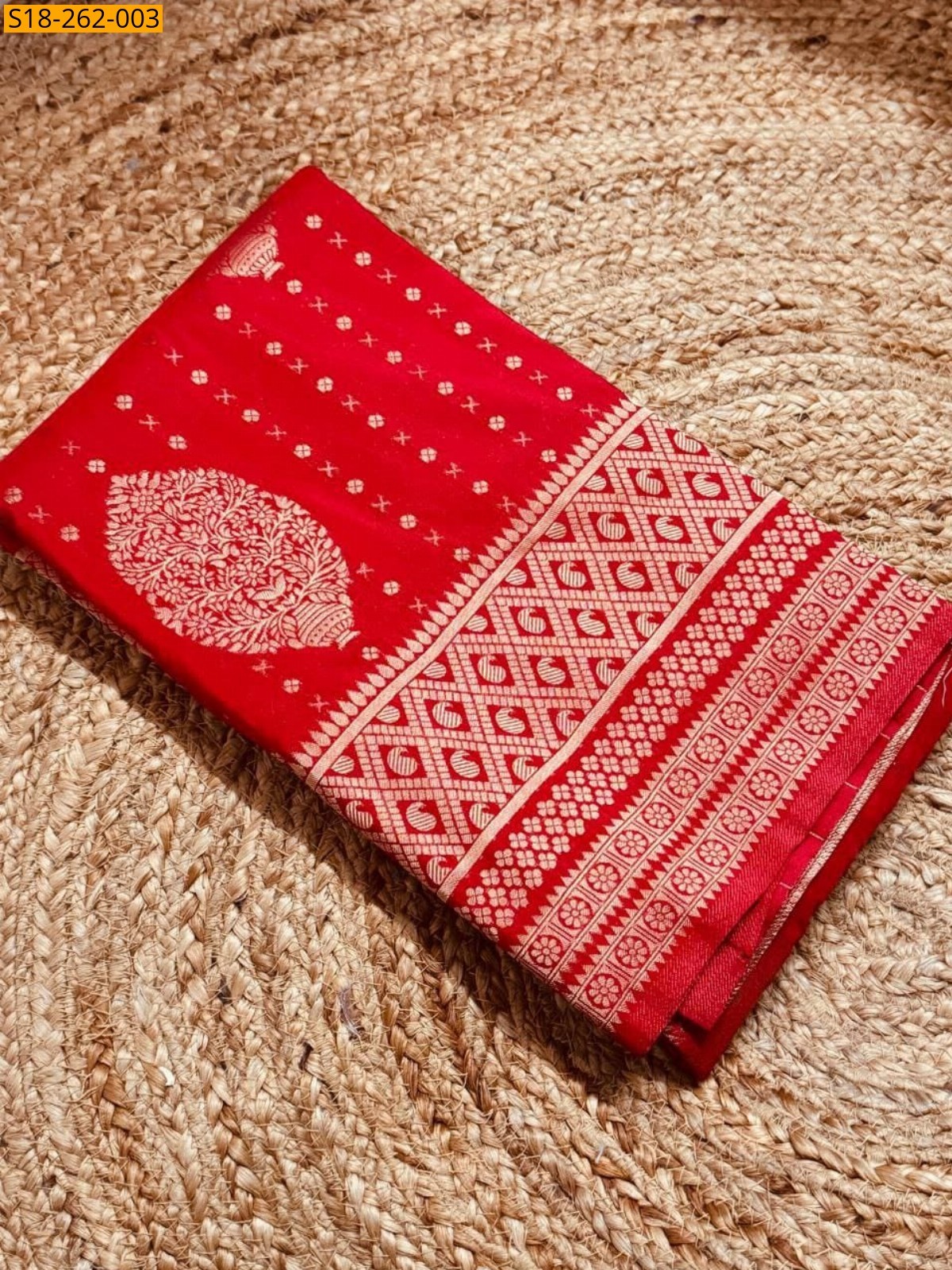Red Mysore brocade silk sarees