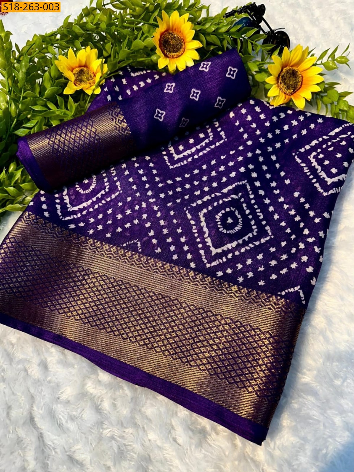 Purple   Fancy dola silk printed sarees