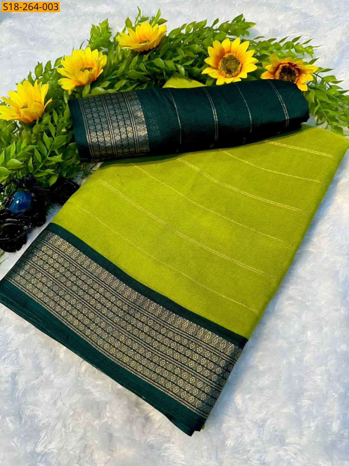 Green Fancy mysore silk sarees 