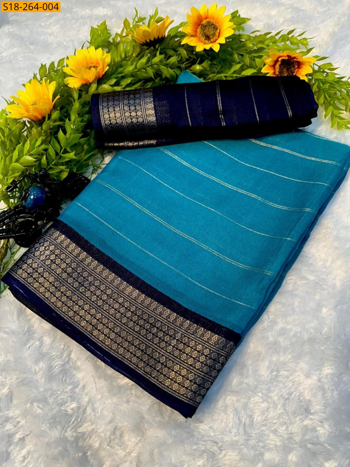 Blue Fancy mysore silk sarees 